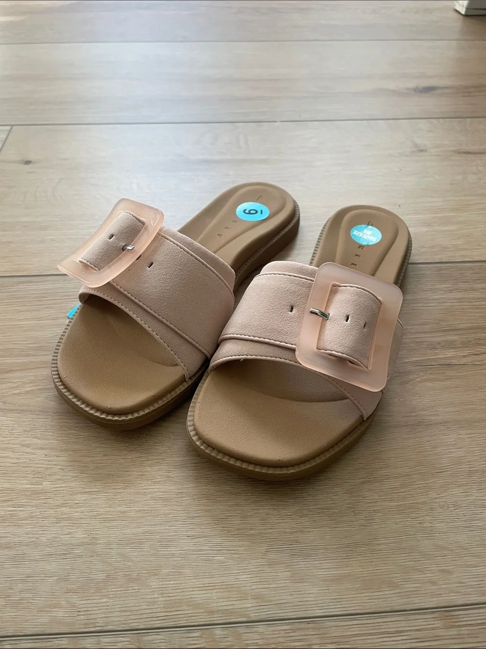 NWT Reef Women’s 6 Sunny Emma Slide Sandals in Blush with Oversized Buckle